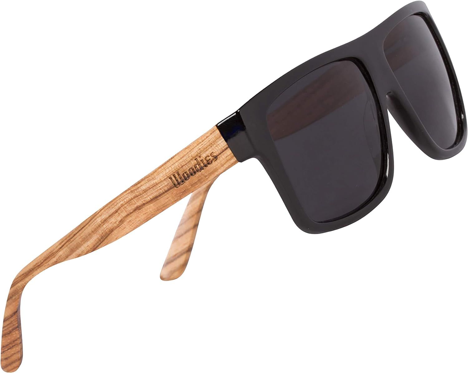 WOODIES Zebra Wood Sunglasses With Dark Polarized Lenses for Men and Women | 100% UVA/UVB Protect... | Amazon (US)