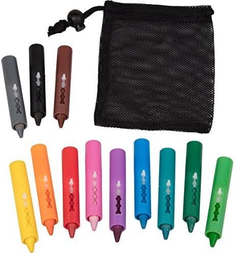 Bath Crayons Super Set - Set of 12 Draw in The Tub Colors with Bathtub Mesh Bag, Unique Won't Dis... | Amazon (US)
