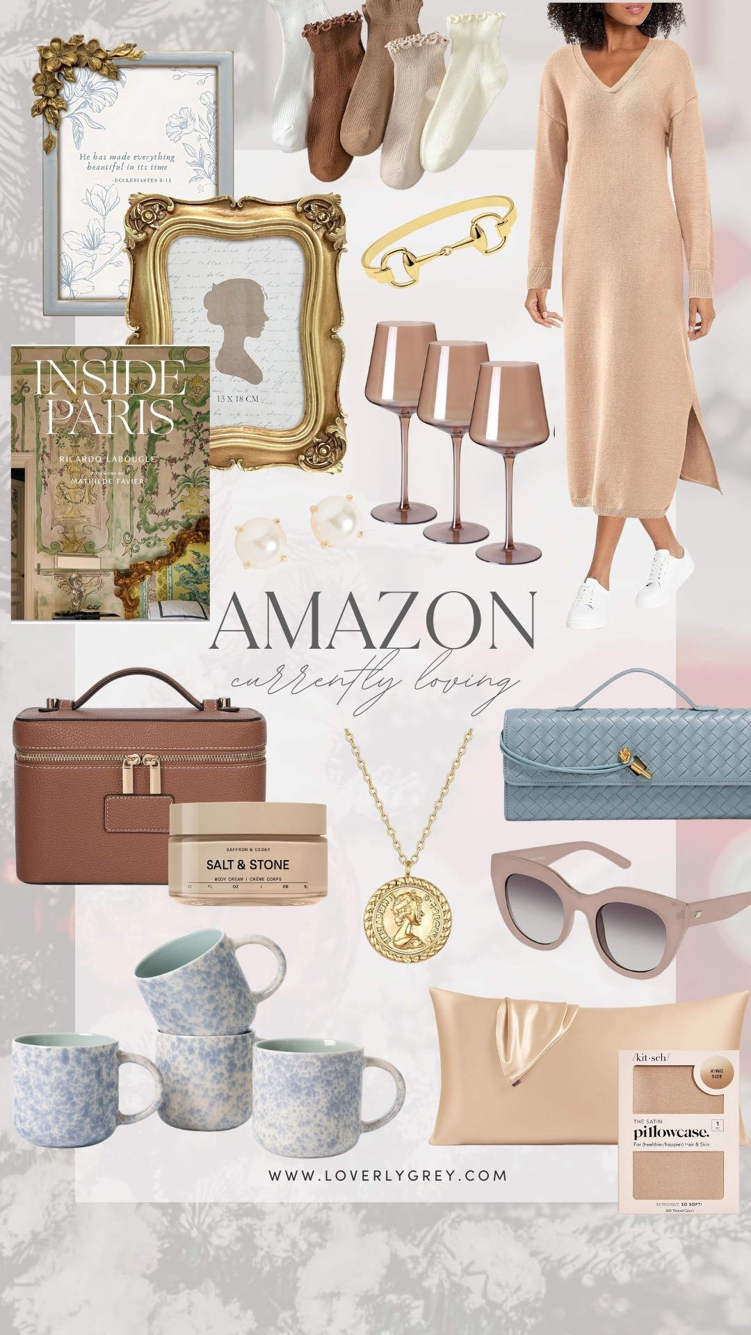 Amazon items that I’m currently loving! I really love the pottery mugs, pillow case, and picture frames. Plus, the maxi dress, makeup case, and gold necklace! All make perfect gifts for the holiday season! 

#LTKSeasonal #LTKHoliday #LTKGiftGuide