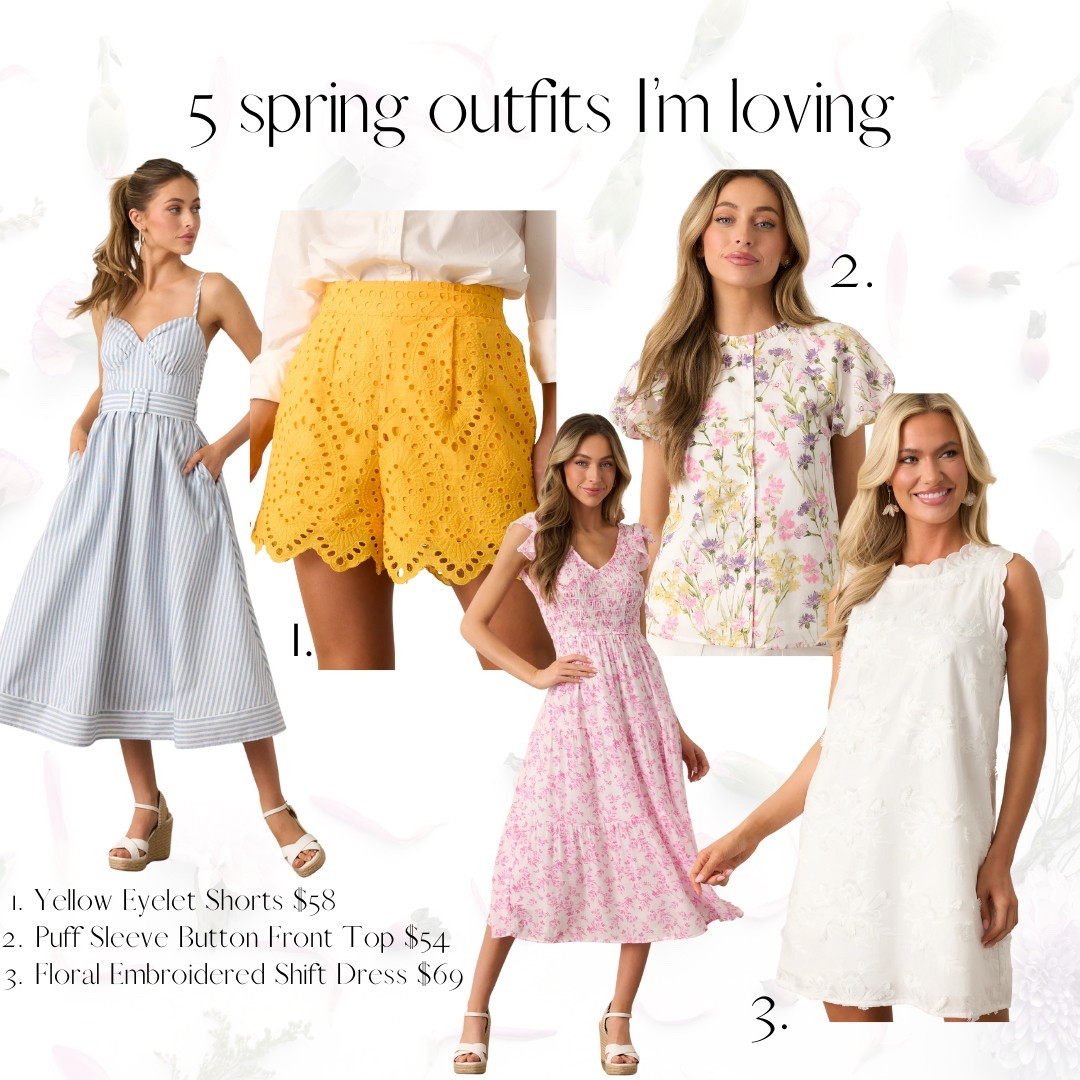 Spring outfits under $100! Dresses for Easter or spring events!

Spring outfit, spring dress, eyelet shorts, Easter dress, Easter outfit 

#LTKFindsUnder100 #LTKPetite #LTKSeasonal