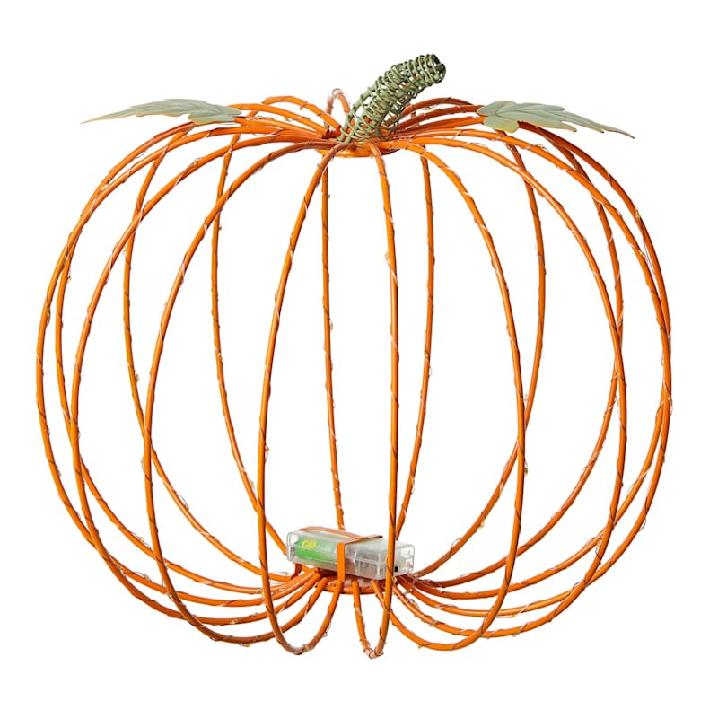 LED Wire Pumpkin Decor, 15" | At Home