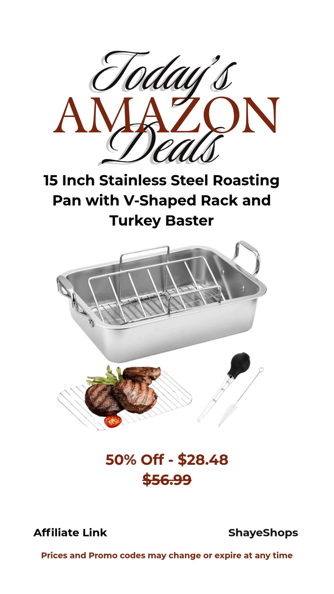 Amazon finds, Amazon deals, daily deals, today’s deals, trending Amazon products, viral Amazon finds, Amazon must haves, budget friendly finds, affordable favorites, everyday essentials, limited time sale, promo code available, extra savings, online shopping deals, deal alert, smart shopping, discounted favorites, amazon home, kitchen and dining, roasting pan, hosting, turkey baster, thanksgiving, christmas, holidays

#AmazonFinds #AmazonDeals #DailyDeals #LTKFinds #LTKDeals #AmazonMustHaves #DealAlert #PromoCode #ExtraSavings #LimitedTimeDeal #BudgetFinds #TrendingNow #DealsOfTheDay #OnlineShopping #SmartShopping #AmazonSale #DiscountFinds #Savings, #amazonhome #roast #kitchen #dining  

 #LTKmomlife #LTKHome #LTKSaleAlert