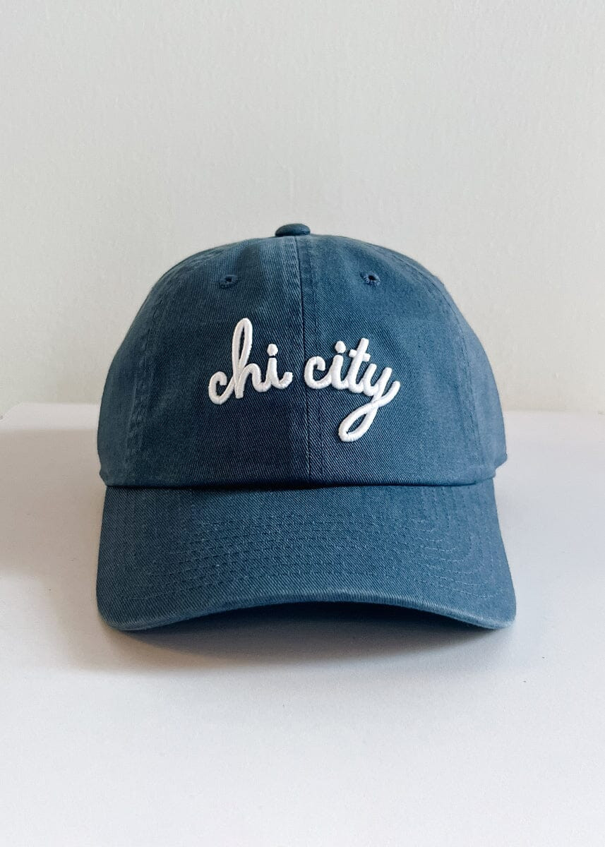 Chi City Cursive Dad Hat - Breaker Blue | Alice & Wonder