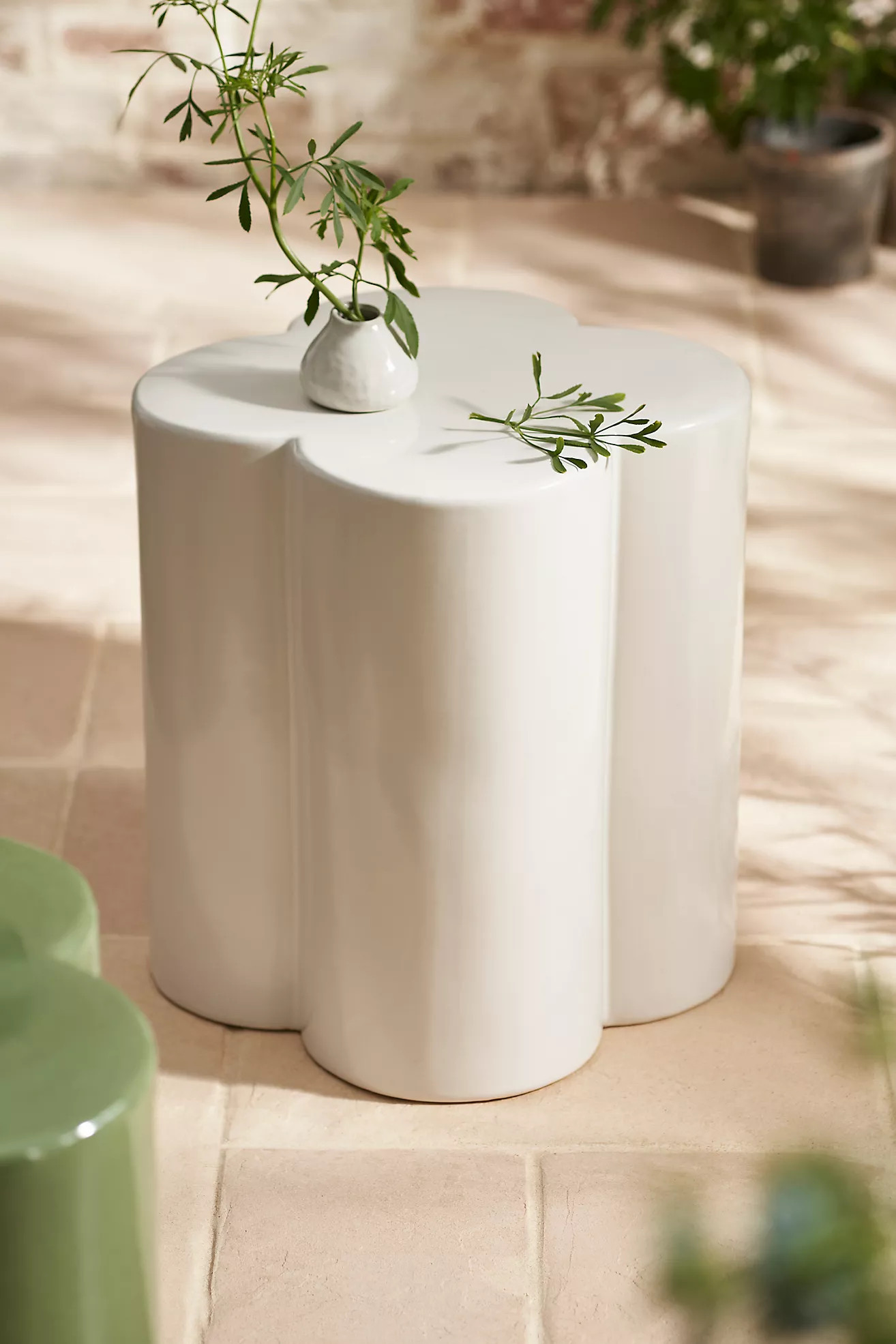 Clover Ceramic Side Table | Anthropologie (US)