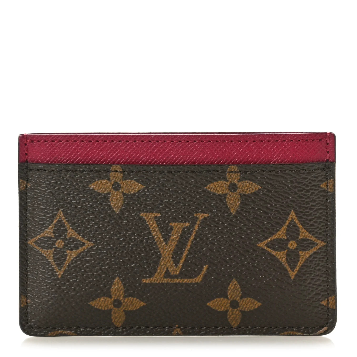 Monogram Card Holder Fuchsia | FASHIONPHILE (US)