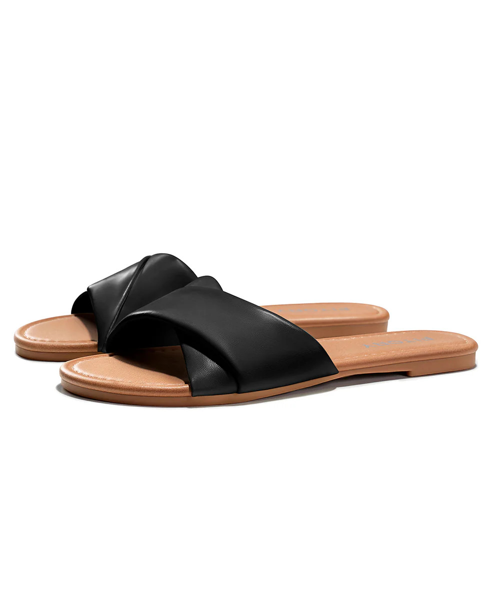 Nina | Women's Simple Flat Slides | Fitory US (for Influencers)