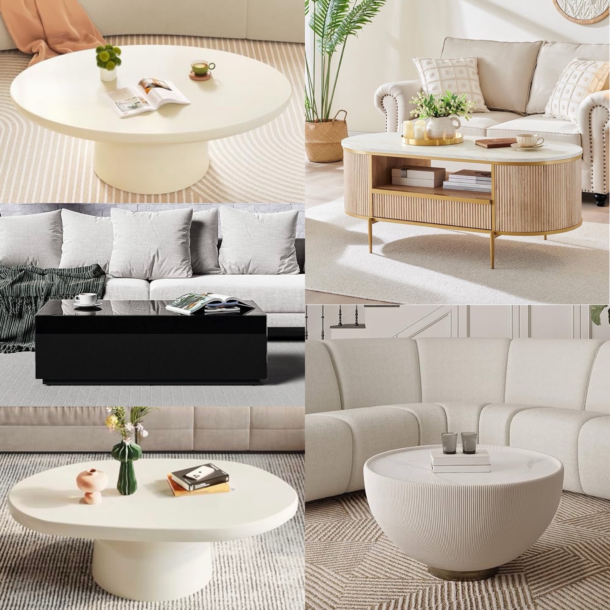 Check out our handpicked modern chic coffee tables. Love the curved profiles and fluted details. 

#LTKHome #LTKSeasonal #LTKSaleAlert