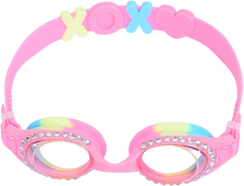 YUENREE Bling Swimming Goggles for Girls Ages 3-14 - Anti-Fog, UV Protection, Easy to Adjust - with  | Amazon (US)