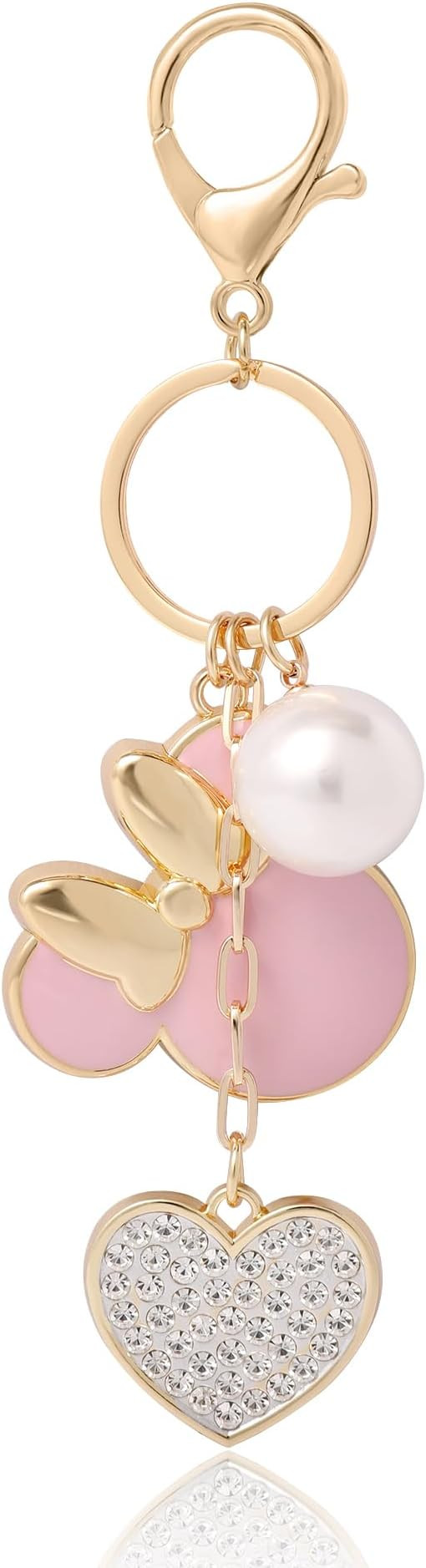 SALLY ROSE Minnie Mouse Keychains for Women Official License, Gold-Tone Charms for Purses and Bag... | Amazon (US)