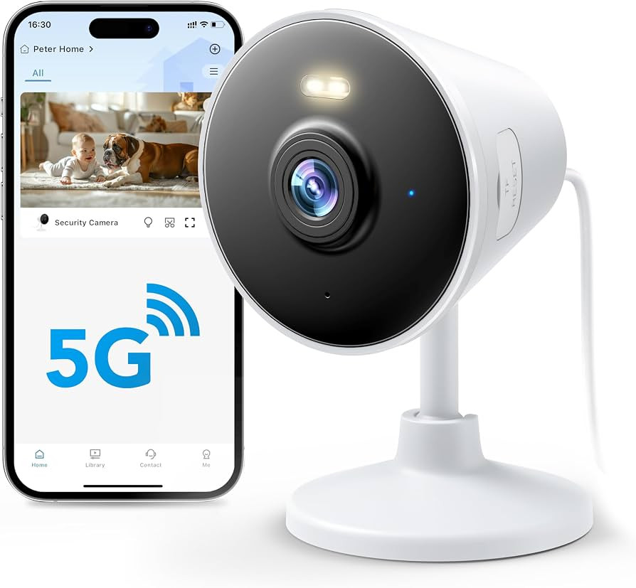 5G & 2.4G Indoor/Outdoor Security Camera for Home, Baby/Elder/Dog/Pet Camera with Phone App, WiFi... | Amazon (US)