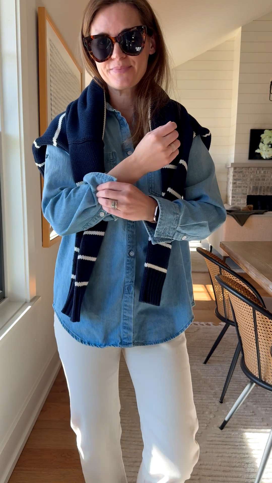 Sweater size small
Top size small
Jeans size 25 - petite for length 

#LTKdayinmylife #LTKootd #LTKgrwm