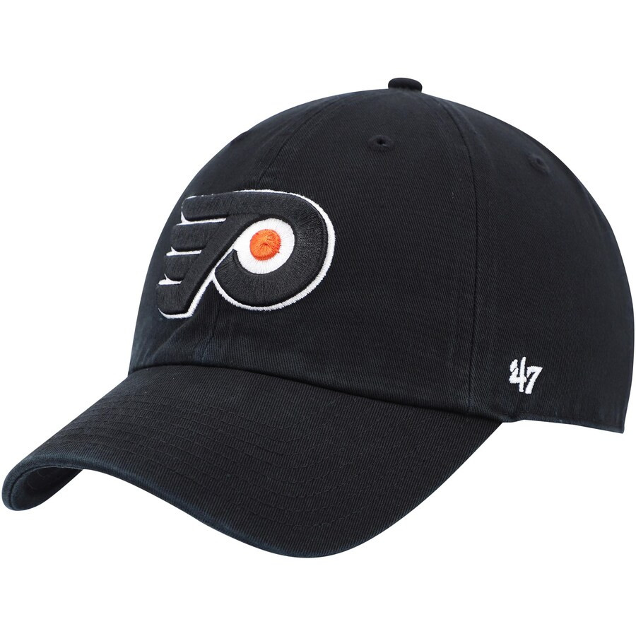 Philadelphia Flyers '47 Team Logo Clean Up Adjustable Hat - Black | Fanatics