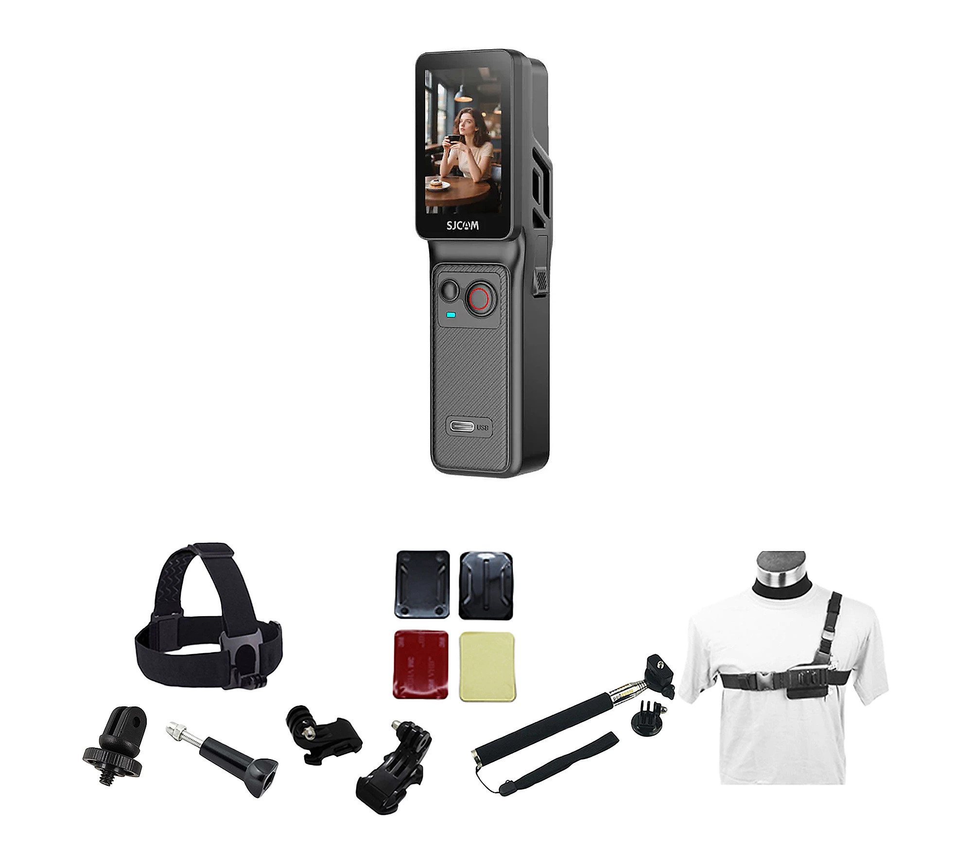 SJCAM C400 Handheld Action Vlogging Camera Bundle | QVC