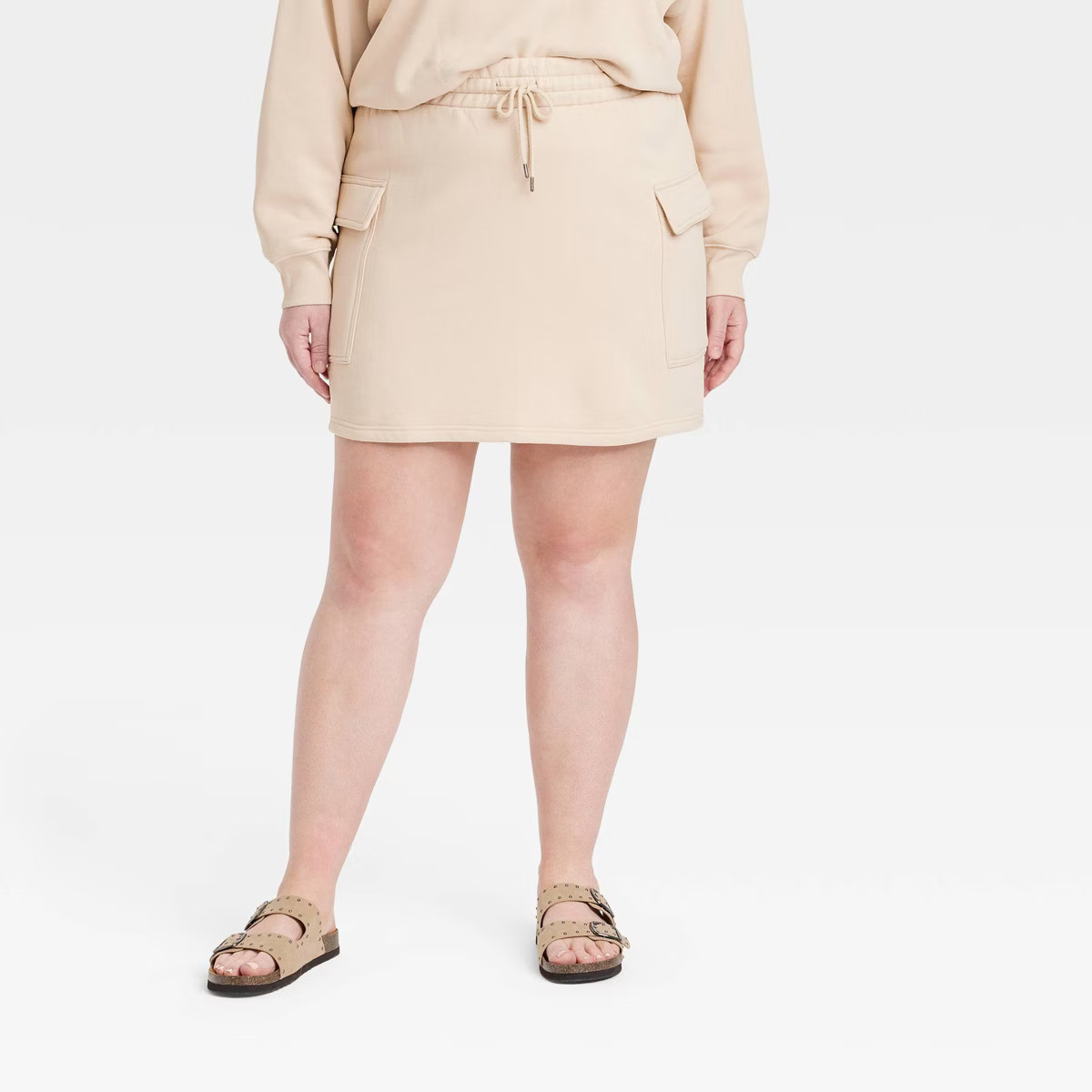 Women's Leisure Studio Fleece Cargo Mini Skirt - Universal Thread™ | Target