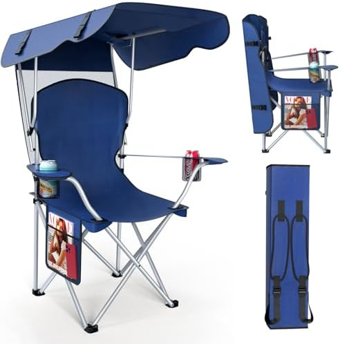 Portable Camping Chair with Canopy - Folding Chair with Canopy, Durable 600D Oxford Canopy Chair ... | Amazon (US)