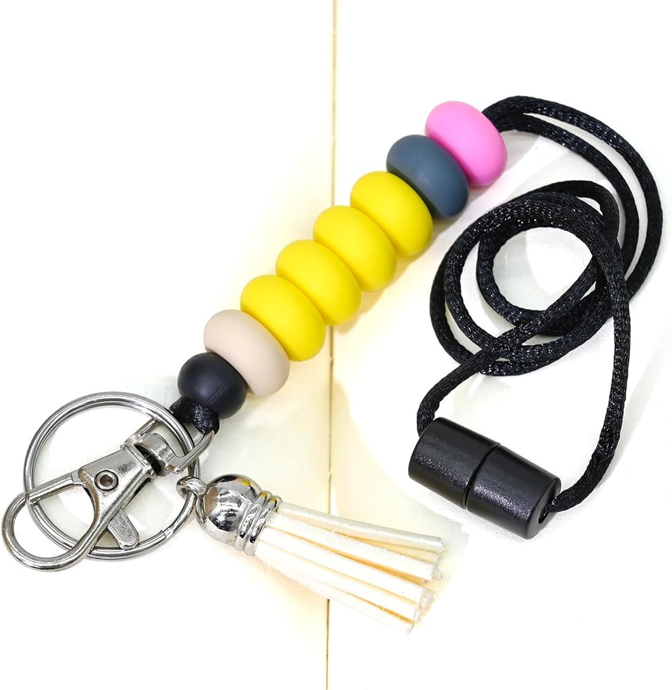 Teacher Lanyards for ID Badges for Women Silicone Bead Lanyards for ID Badge Holder Breakaway Lan... | Amazon (US)