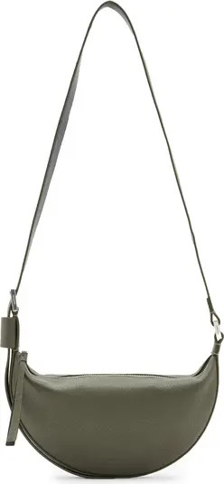AllSaints Half Moon Leather Crossbody Bag | Nordstrom | Nordstrom
