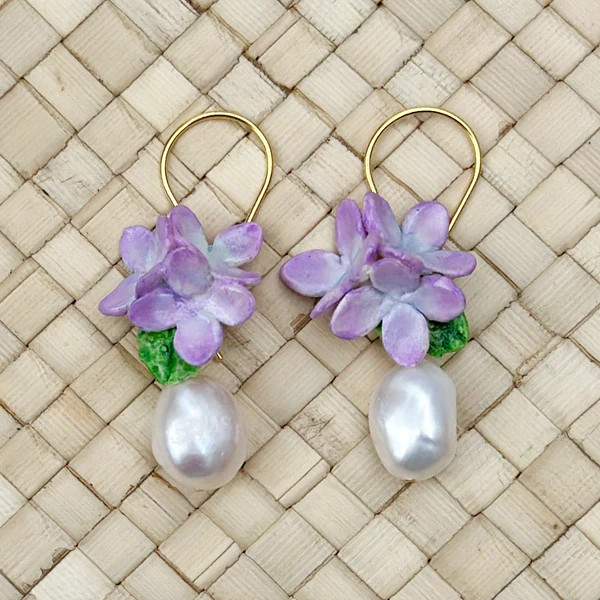 Lilac pearl drops | Meg Carter Designs