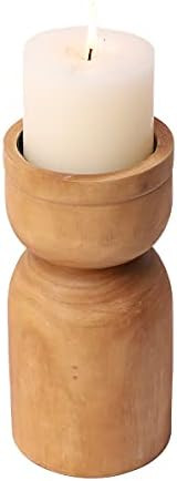 Athaliah Candle Holders for Pillar Candles,Wooden Farmhouse Pillar Rustic Large Candlesticks for ... | Amazon (US)