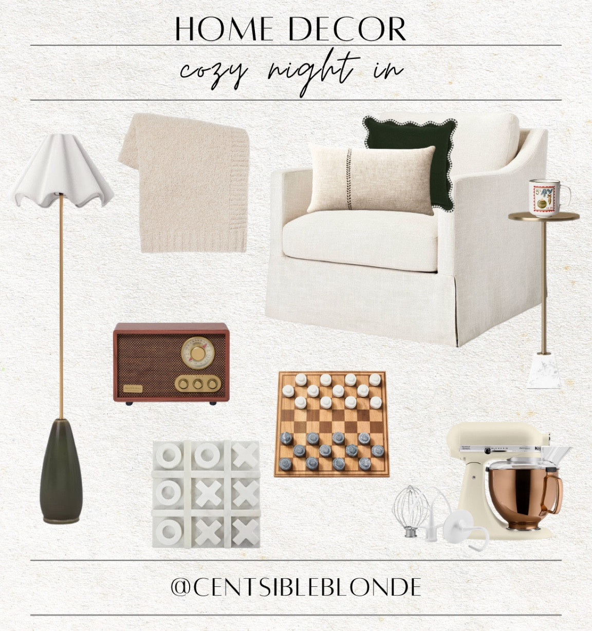 Cozy home, home decor, floor lamp, marble drink table, KitchenAid mixer, board games, table games, radio, throw blanket, home finds, target finds, target decor, home styling, home style, organic modern, Christmas mug, coffee mug 

#LTKHome #LTKFindsUnder100 #LTKHoliday