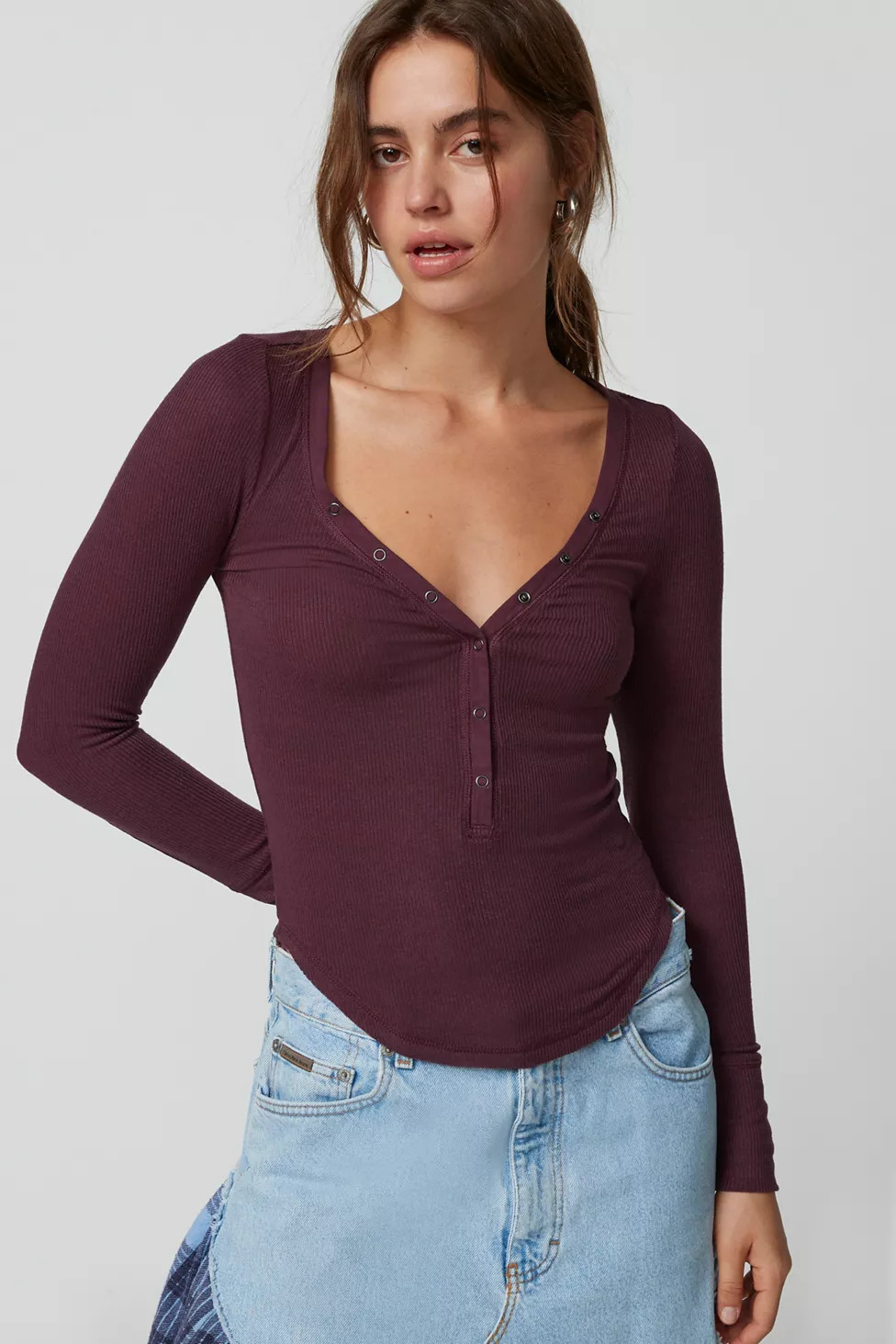 Out From Under Everyday Snap Henley Top | Urban Outfitters (US and RoW)