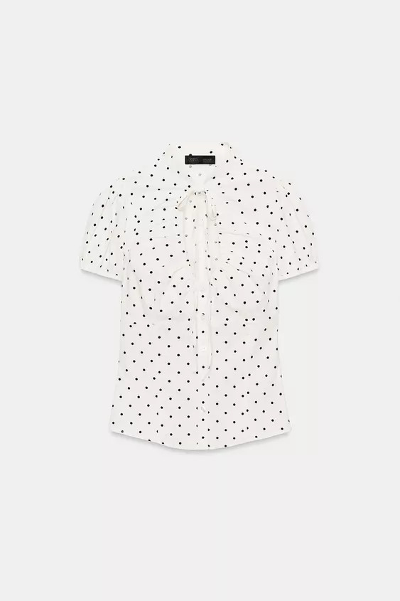 POPELIN-TOP MIT SCHLEIFE | Zara US