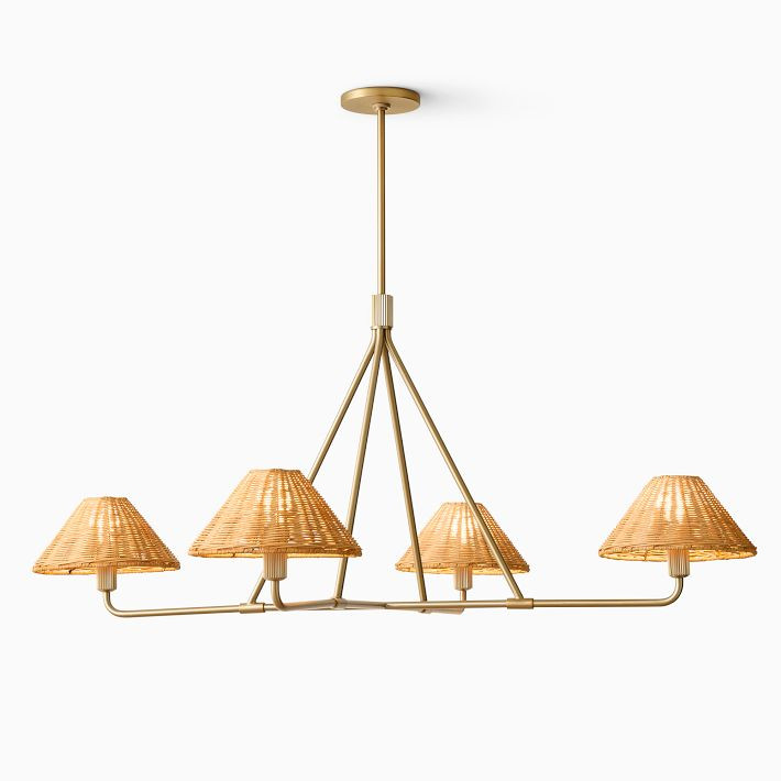 Beatrix Chandelier (46") - Wicker Shades | West Elm (US)