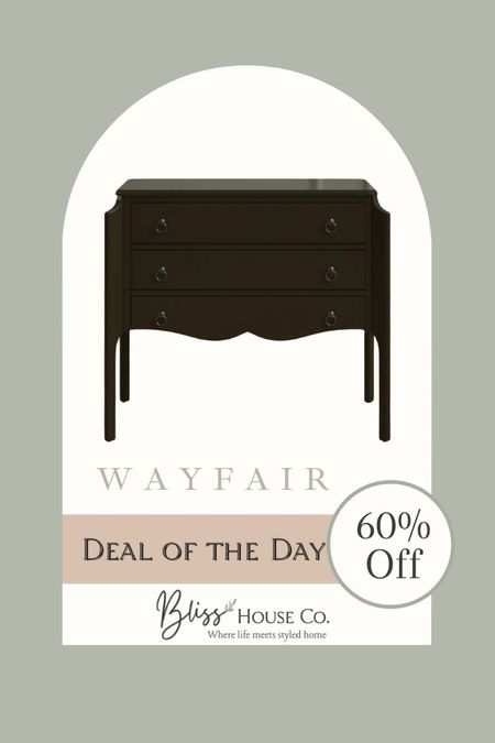 Don’t miss out on this incredible Deal of the Day! 🎉✨ Get this beautiful Wayfair dresser at 60% off! 🛋️🔥 Perfect for adding a touch of elegance to your home. 💫🛍️

Bliss House Co. - Where life meets styled home. 🌿🏡

#LTKHome #LTKStyleTip #LTKSummerSales