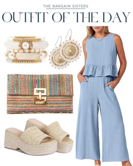 Amazon Outfit of the Day

| Amazon OOTD | Amazon Fashion | Amazon Finds | Spring Fashion | Summer Fashion | Platform Sandals | Summer Linen Set | Chunky Bangles | Boho Clutch Bag | Vacation Outfit 

#LTKfindsunder50 #LTKstyletip #LTKSeasonal