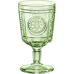 Bormioli Rocco Romantic Stemware Glass, Set of 4, 4 Count (Pack of 1), Pastel Green | Amazon (US)