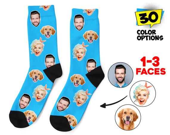 Custom Face Socks Personalized Photo Socks Picture Socks | Etsy | Etsy (US)