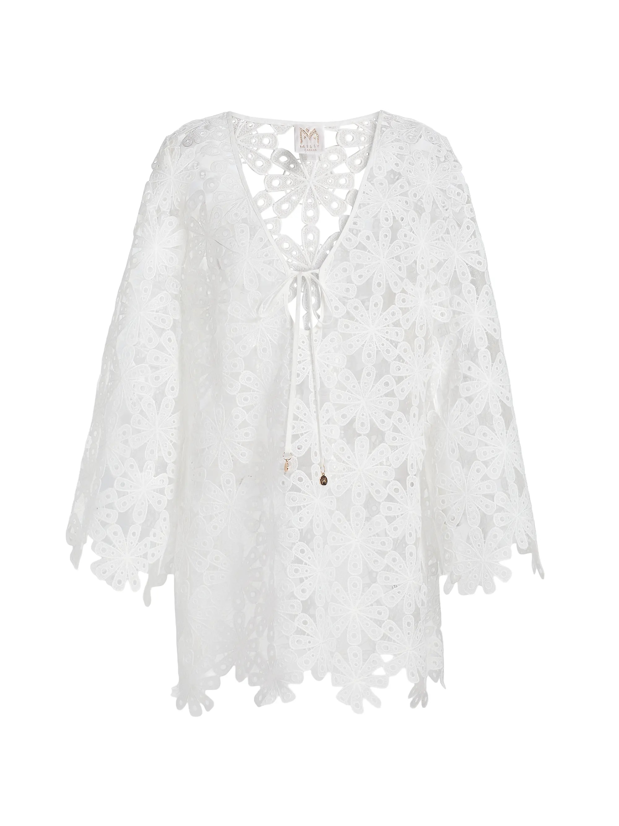 Milly Viara Lace Cover-Up Minidress | Saks Fifth Avenue | Saks Fifth Avenue