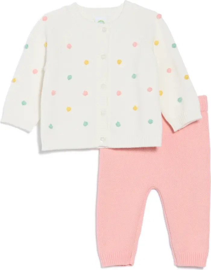 Little Me Dot Cardigan & Pants Set | Nordstromrack | Nordstrom Rack