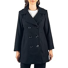 Alpine Swiss Norah Womens Wool Blend Peacoat Runs Large Classic Double Breasted Winter Coat Long ... | Amazon (US)