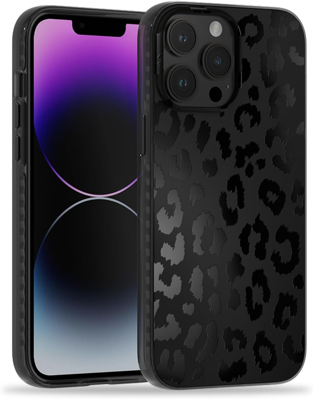 SCORPIFY for iPhone 13 Pro Case [Compatible with MagSafe] with Matte Black Leopard Cheetah Print Design, Cute Magnetic Phone Cover for Women Girls and Men, Slim Bumper with Stylish Pattern | Amazon (US)