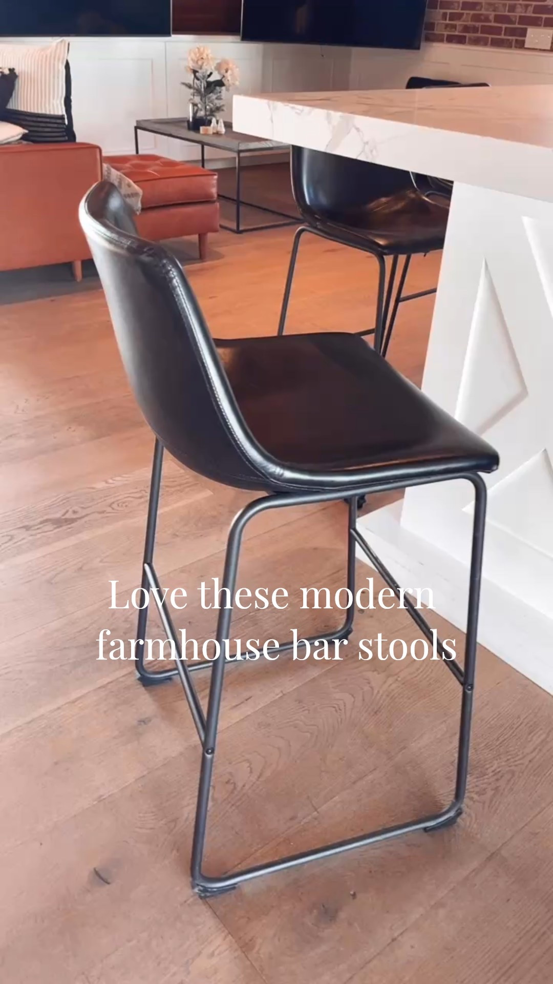 Love these modern farmhouse bar stools and counter stools! They come in black and brown leather options. 

#LTKHome #LTKSaleAlert