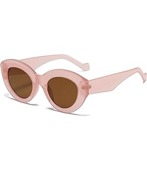 AIEYEZO Oversized Cat Eye Sunglasses for Women Cute Oval Thick Frame Cateye Sun Glasses Chic Retr... | Amazon (US)