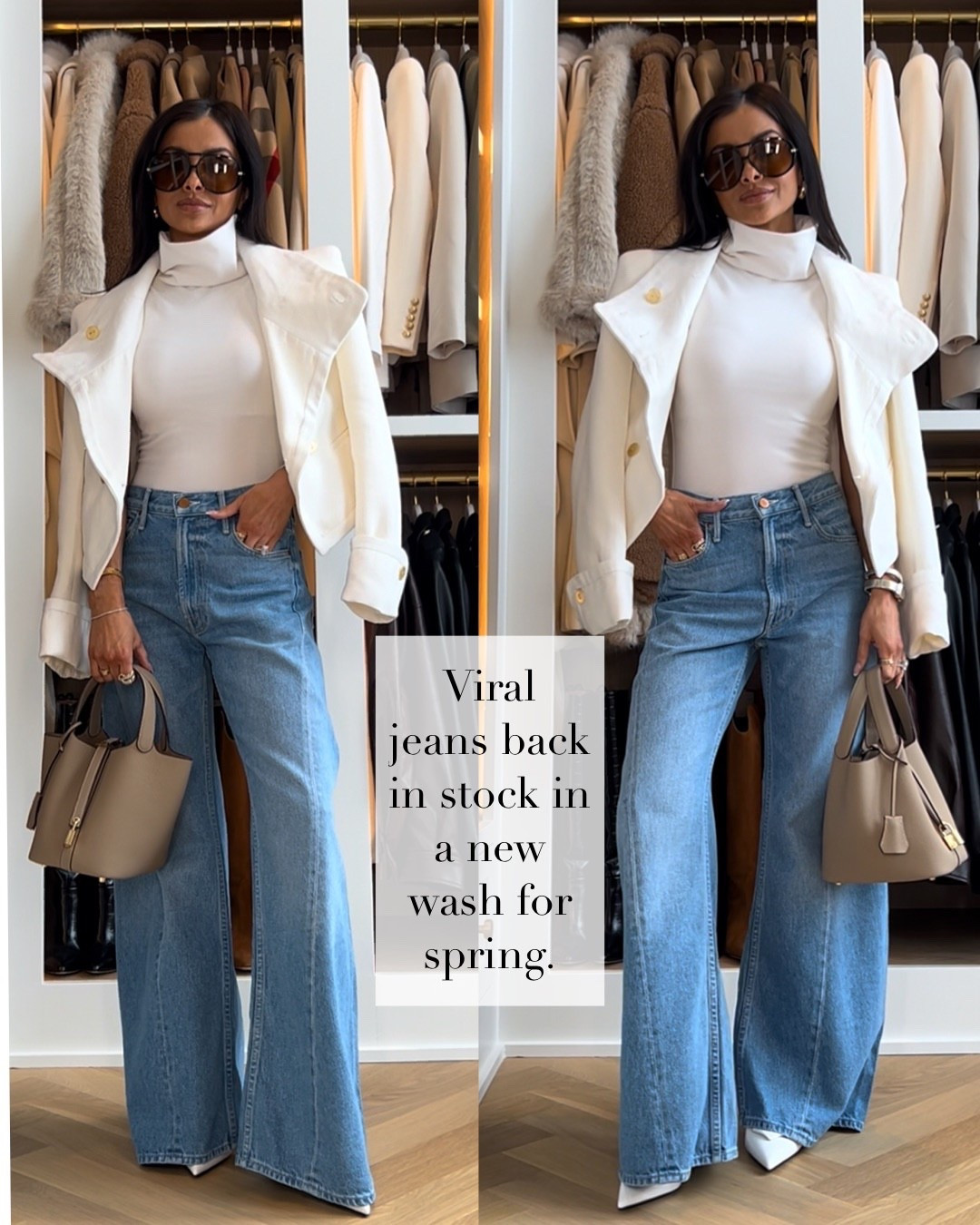 Viral jeans are back in stock in the prettiest new wash for spring. The Mother Lemon Twist High Waist Wide Leg is that perfect high rise, elongating fit that gives you legs for days and instantly elevates any outfit. This fresh wash feels light, polished, and made for spring styling with everything from blazers to simple tees.

Mother Lemon Twist High Waist Wide Leg, wearing a 24, runs TTS.

miamiamine mother denim lemon twist wide leg jeans high waist jeans spring denim trends viral jeans back in stock flattering wide leg elevated everyday style chic casual outfits designer denim worth the splurge

#LTKPetite #LTKOver40 #LTKWorkwear