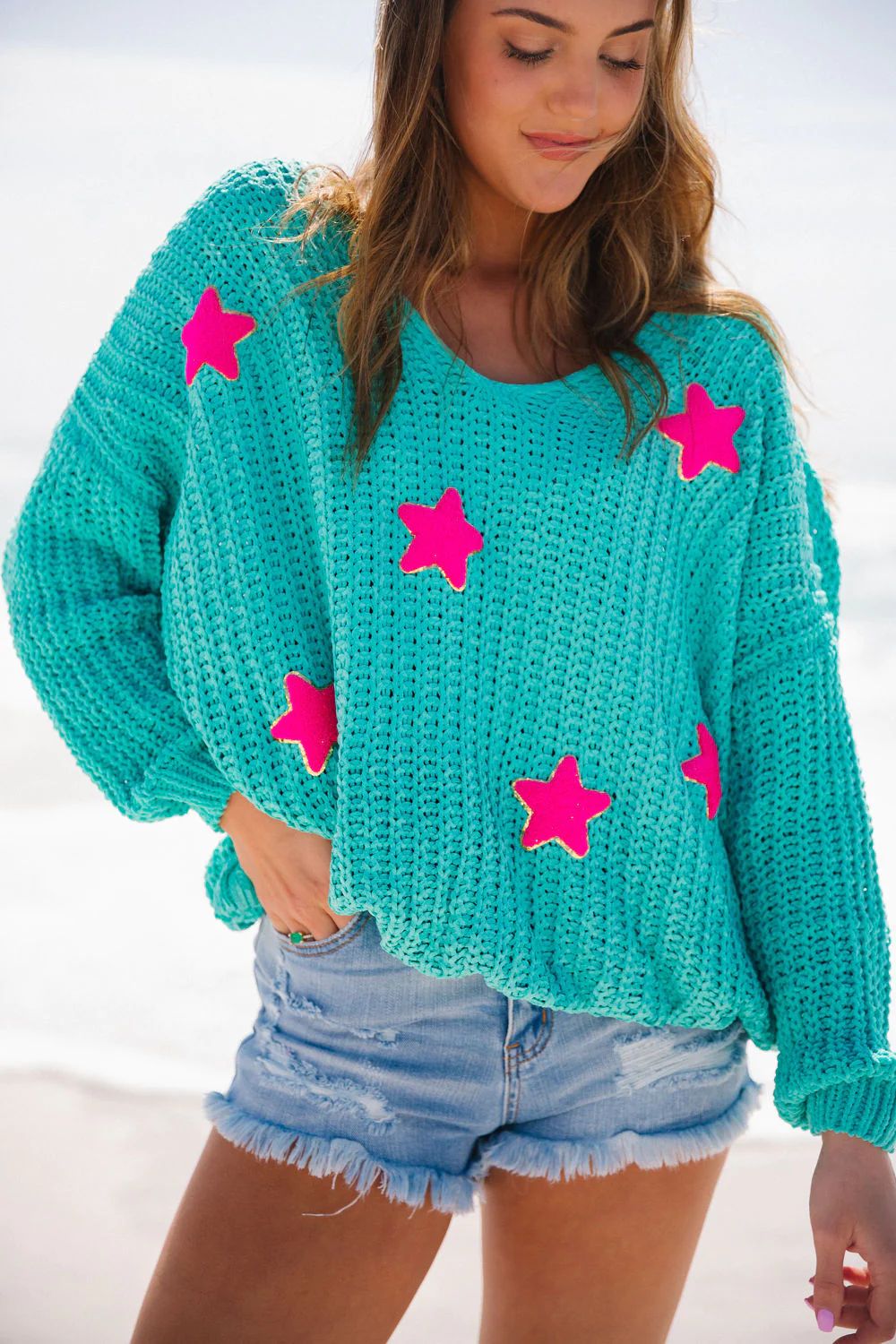 STARFISH TEAL SWEATER | Judith March