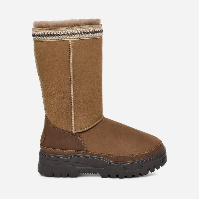 UGG® Women's Classic Tall TrailGazer Sheepskin Classic Boots in Hickory, Size 5 | UGG (US)