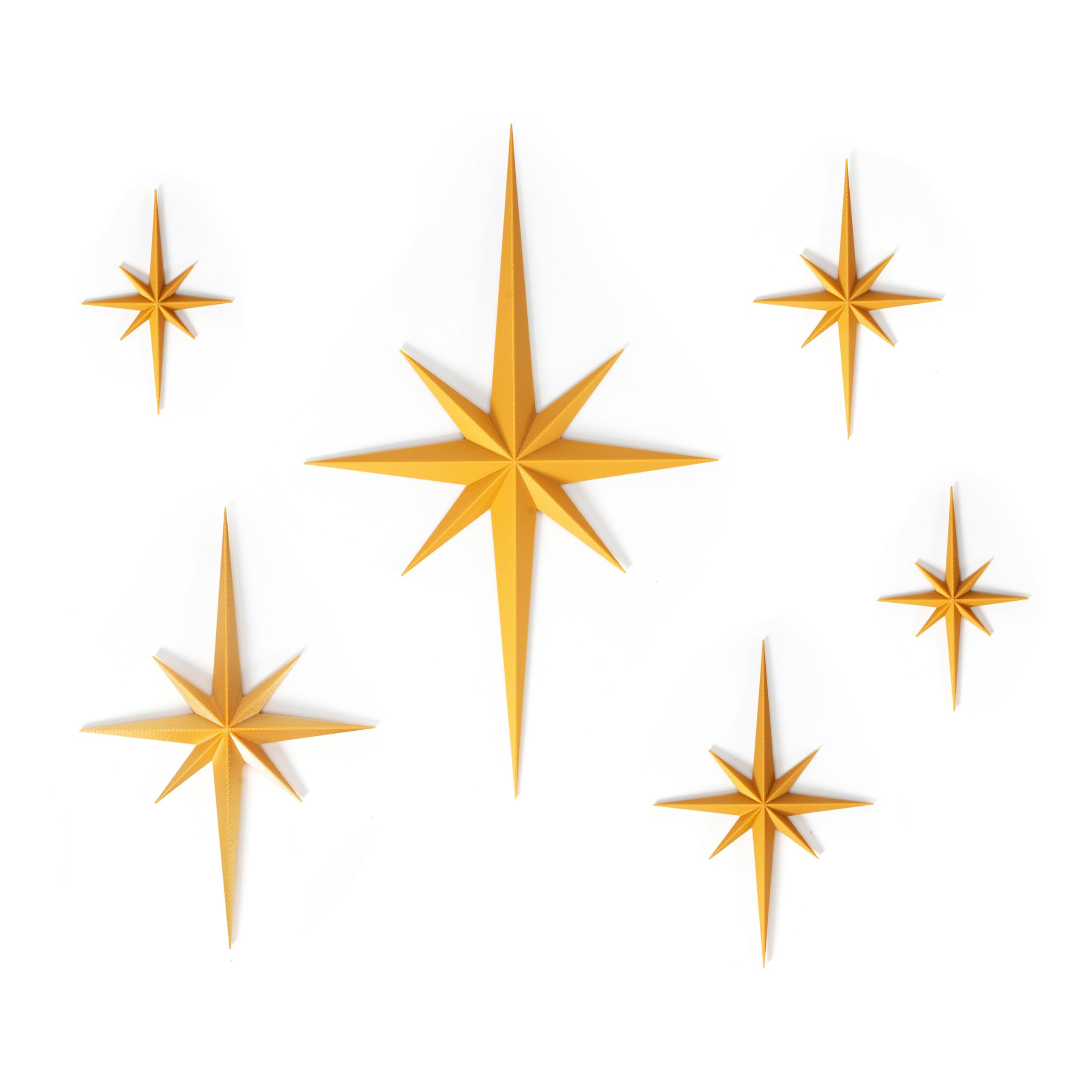 Stylor Mid Century Modern Decor, Gold Mcm Retro 3D Star Art Wall Sculpture, Plastic Starburst Dec... | Amazon (CA)
