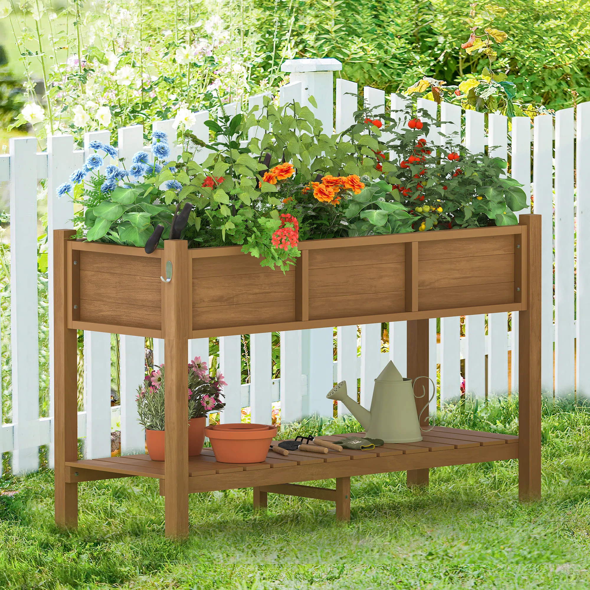 Red Barrel Studio® Antoniya Plastic Elevated Planter & Reviews | Wayfair | Wayfair North America