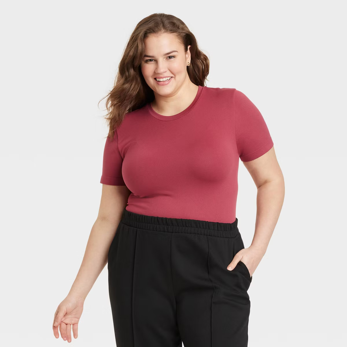 Women's Slim Fit Short Sleeve Seamless Baby T-Shirt - A New Day™ | Target