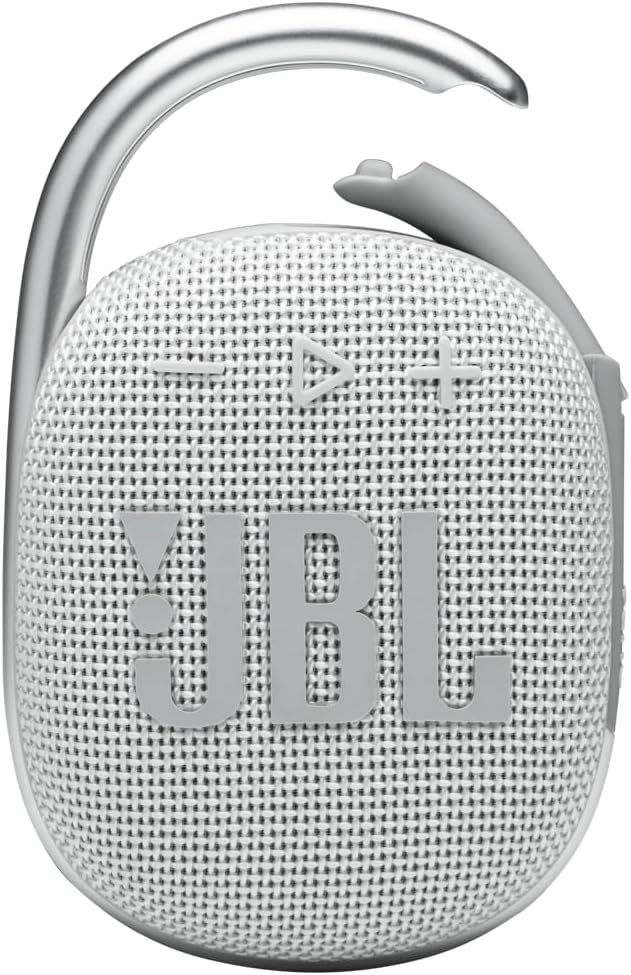 JBL Clip 4, White - Portable Bluetooth 5.1 Speaker - Up to 10 Hours of Play - Waterproof & Dust R... | Amazon (US)