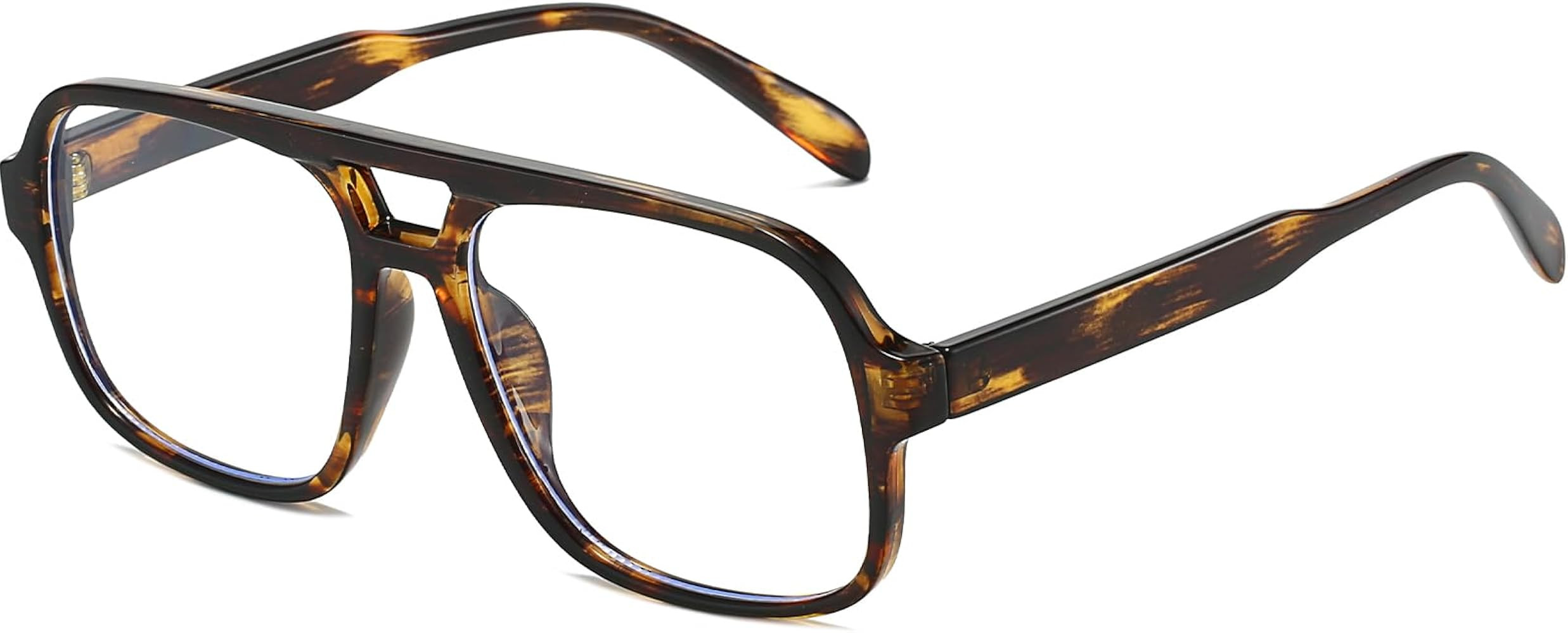 YAMEIZE Square Blue Light Blocking Glasses for Women Men Retro 70s Oversized Bluelight Filter Blo... | Amazon (UK)