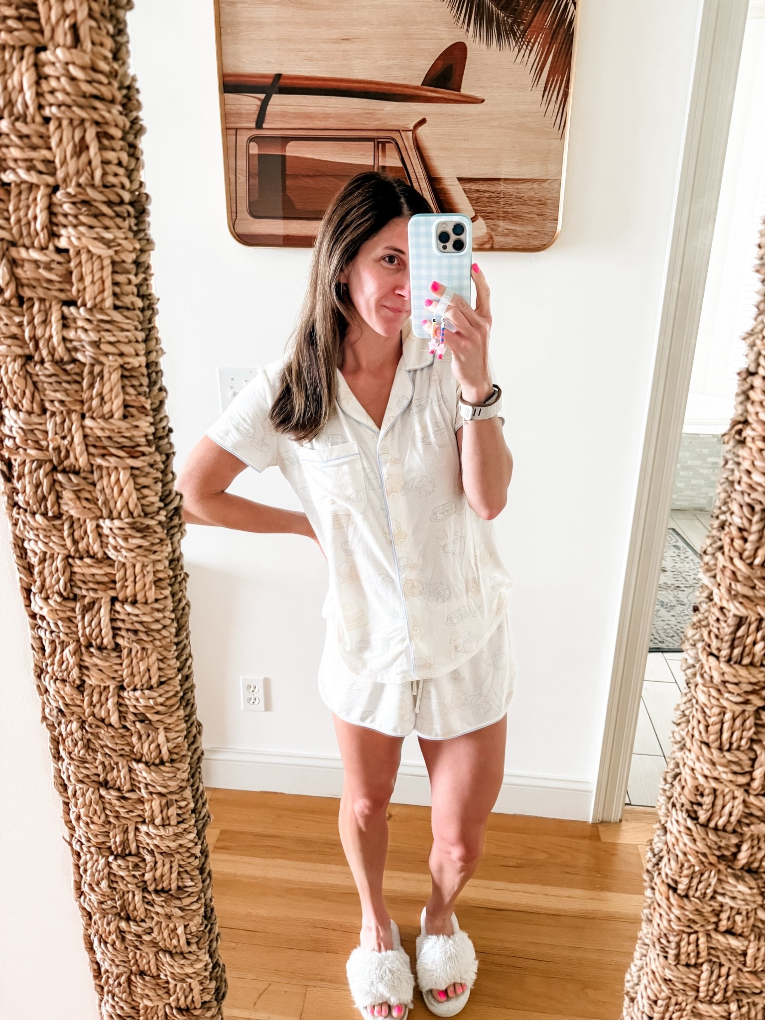 Pjs are target. Size small-tts come in other colors 
Slippers are 29% off on Amazon. TTS

Loopy is 10% off code: watsonansley10

Click here to shop!

Travel | two piece | pjs | set | pajamas | button down | functional | nursing friendly | bump friendly | drawstring | slippers | loopy | phone case | sale | discount | sleep | comfy | cozy | lounge

#LTKmomlife #LTKSaleAlert #LTKTravel