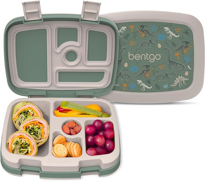 Bentgo Kids Prints Leak-Proof, 5-Compartment Bento-Style Kids Lunch Box - Ideal Portion Sizes for... | Amazon (US)