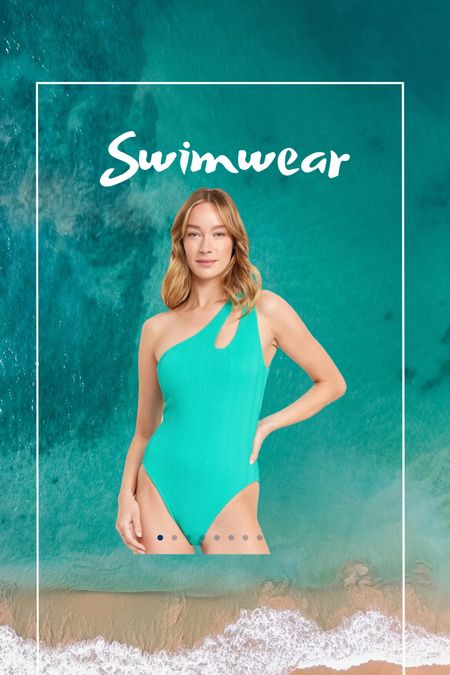 Swimsuit. One piece swimsuit. Swimwear. One shoulder swimsuit. Beach vacation. Vacation outfit.

#LTKFindsUnder100 #LTKSaleAlert #LTKSwim