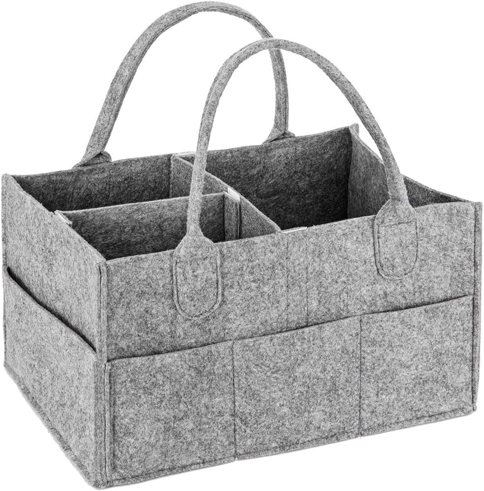 Baby Diaper Caddy, MaidMAX Portable Changing Table Organiser Nursery Storage Bin Basket with Chan... | Amazon (UK)