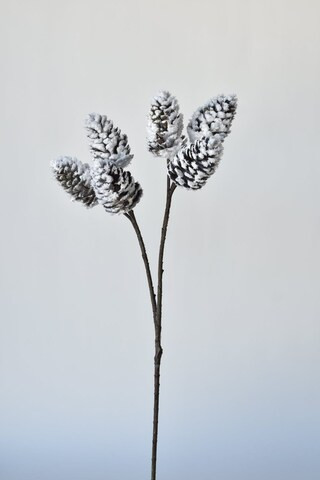 32" Snowed Faux Pinecone Stem | Michaels | Michaels Stores